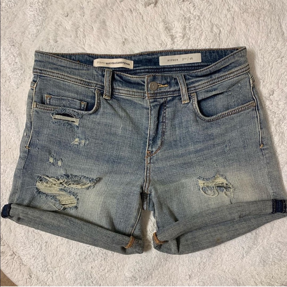 Pilcro by Anthropologie Distressed Denim Shorts